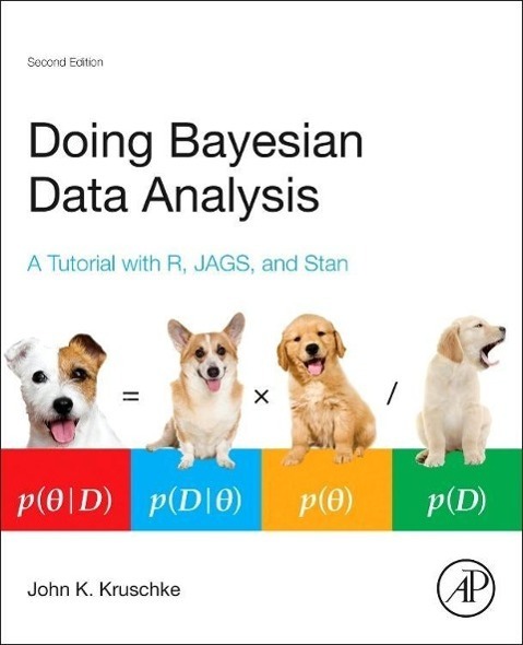 Cover: 9780124058880 | Doing Bayesian Data Analysis | A Tutorial with R, Jags, and Stan