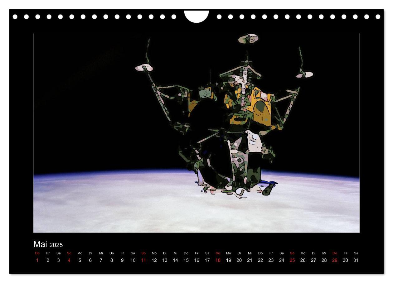 Bild: 9783435709809 | Landing On The Moon Like A Cartoon (Wandkalender 2025 DIN A4 quer),...