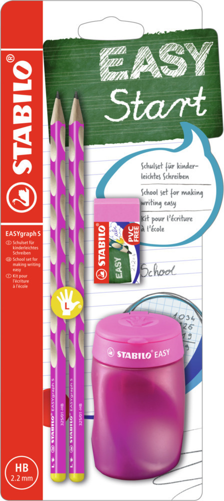 Cover: 4006381566773 | Schul-Set für Linkshänder - STABILO EASYgraph S in pink - inklusive...