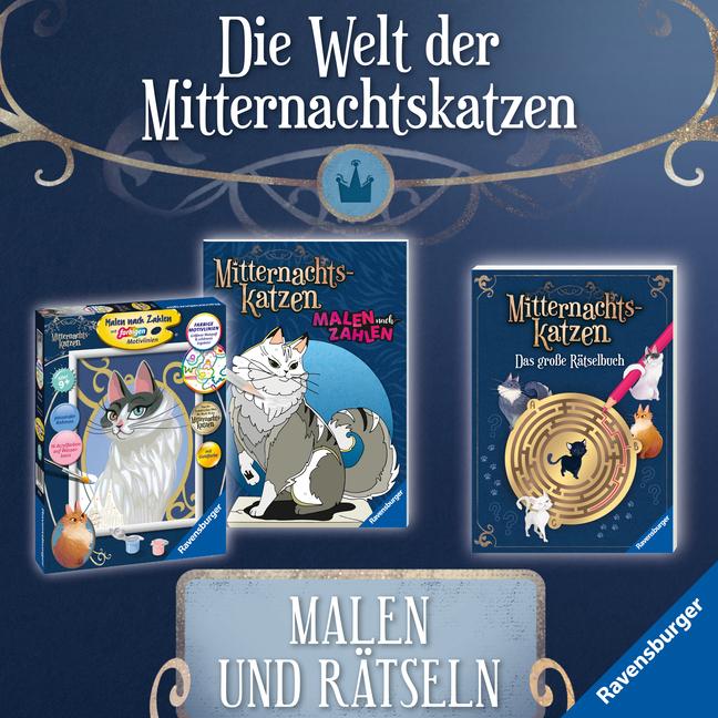 Bild: 9783473489176 | Ravensburger Malen nach Zahlen Mitternachtskatzen - 24 Motive - 24...