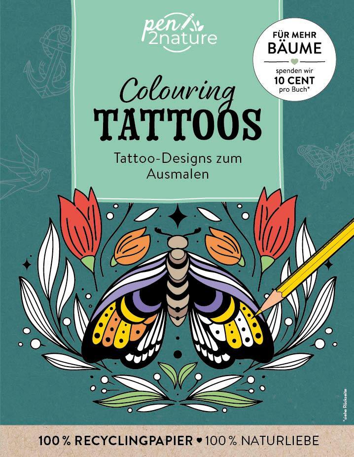 Cover: 9783987641275 | Colouring Tattoos | Tattoo-Designs zum Ausmalen | Taschenbuch | 112 S.