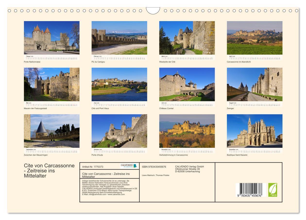 Bild: 9783435455676 | Cite von Carcassonne - Zeitreise ins Mittelalter (Wandkalender 2025...