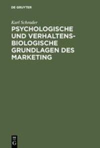 Cover: 9783110019834 | Psychologische und verhaltensbiologische Grundlagen des Marketing