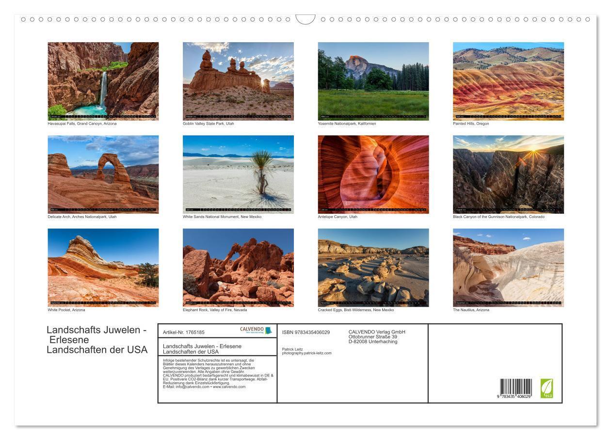 Bild: 9783435406029 | Landschafts Juwelen - Erlesene Landschaften der USA (Wandkalender...