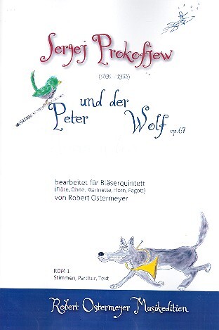 Cover: 9790700168001 | Peter und der Wolf op.67 für Sprecher, Flöte, Oboe, Klarinette,...