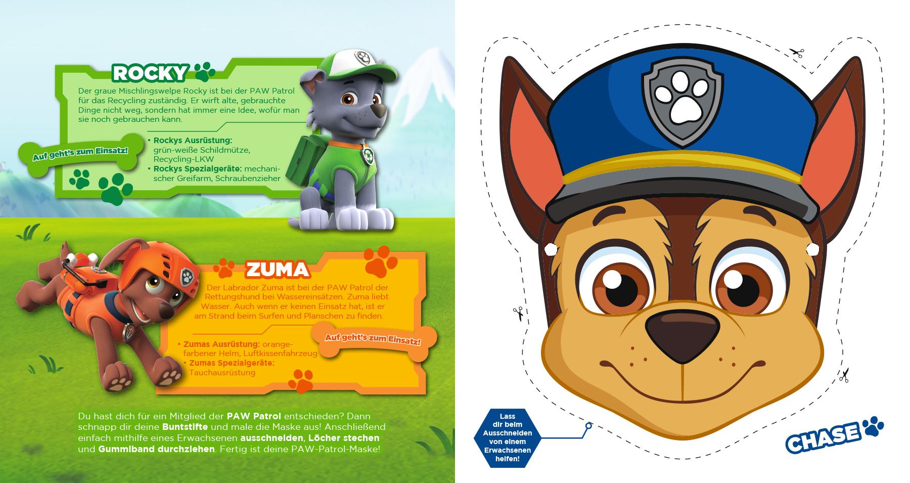 Bild: 9783833236433 | PAW Patrol: Mein Maskenbuch | Helfer auf vier Pfoten - Mit 10 Masken