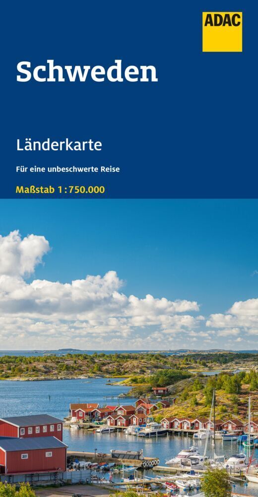 Cover: 9783826426049 | ADAC Länderkarte Schweden 1:750.000 | (Land-)Karte | 2021
