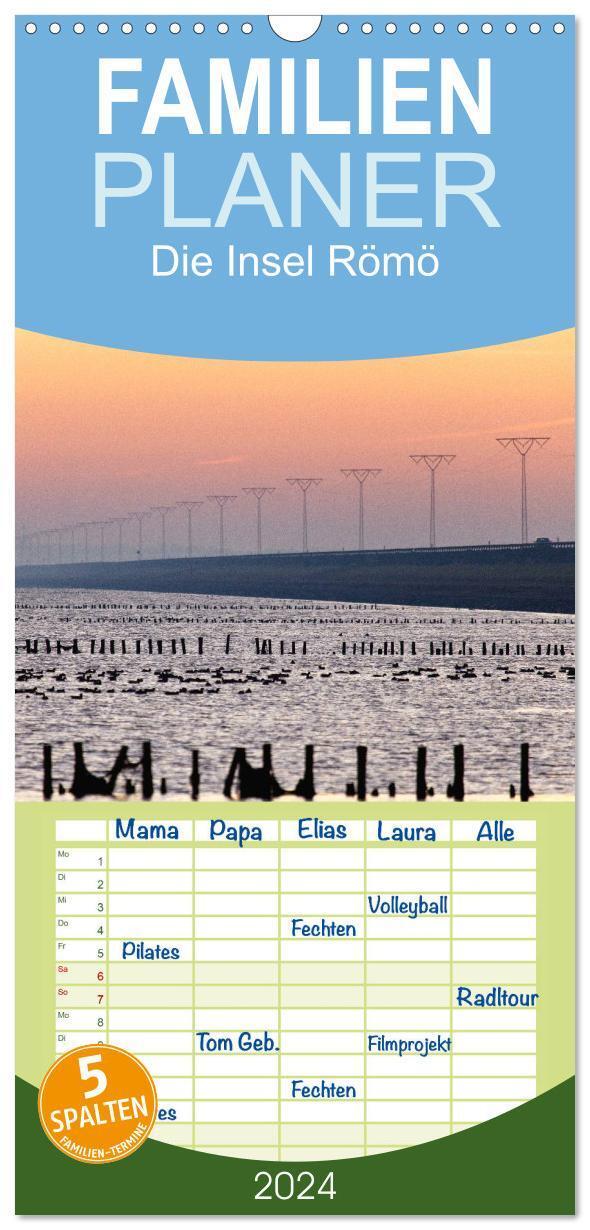 Cover: 9783383094415 | Familienplaner 2024 - Die Insel Römö mit 5 Spalten (Wandkalender,...
