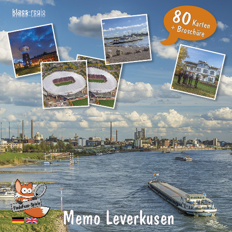 Cover: 4260620441928 | FindeFuxx Memo Leverkusen, m. 1 Buch | 80 Spielkarten (40 Bildpaare)