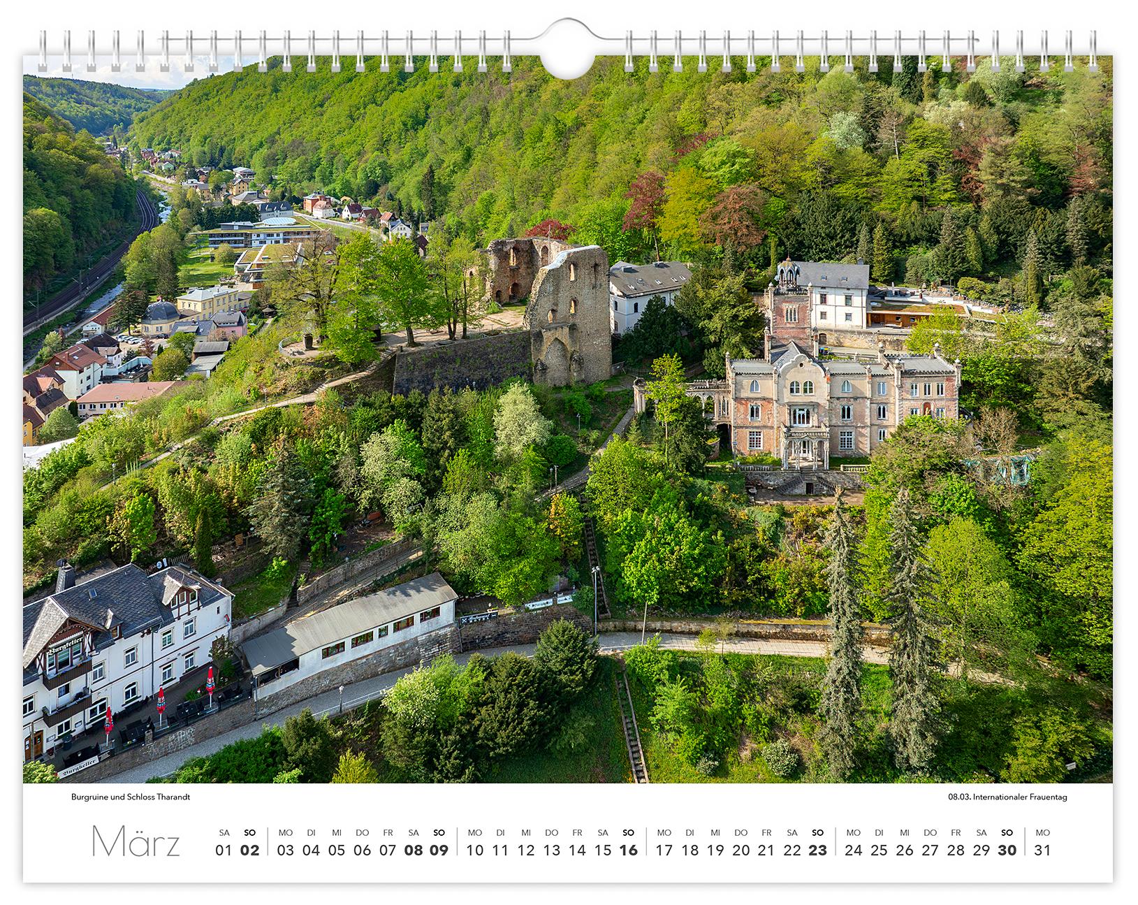 Bild: 9783910680616 | Kalender Osterzgebirge 2025 | 40 x 30 cm weißes Kalendarium | Schubert