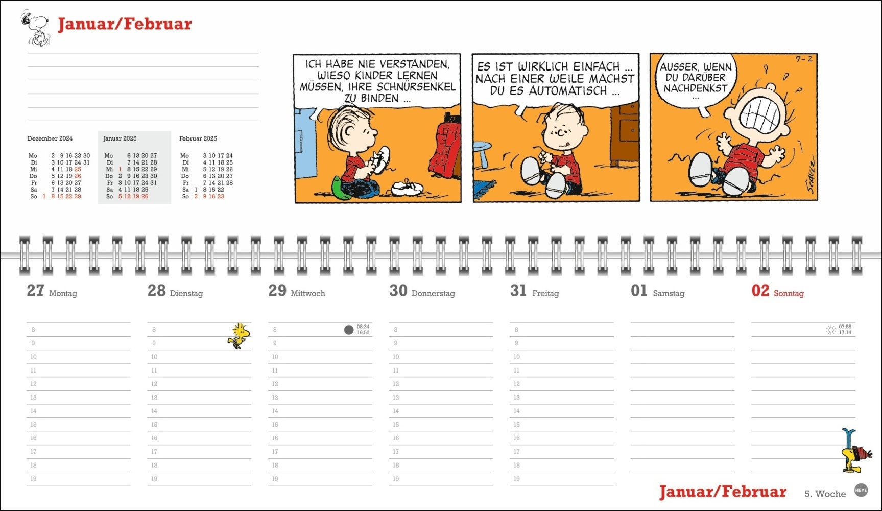 Bild: 9783756406555 | Peanuts Wochenquerplaner 2025 | Kalender | Spiralbindung | 112 S.