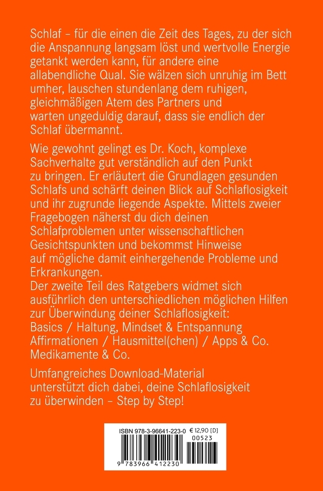 Bild: 9783966412230 | Schlaflosigkeit Ratgeber | Einfach besser schlafen ... | Koch | Buch