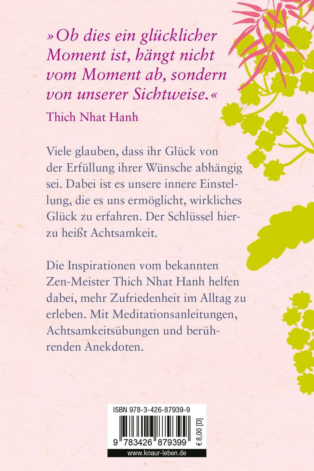 Rückseite: 9783426879399 | Der Tag, auf den du gewartet hast, ist heute | Thich Nhat Hanh | Buch