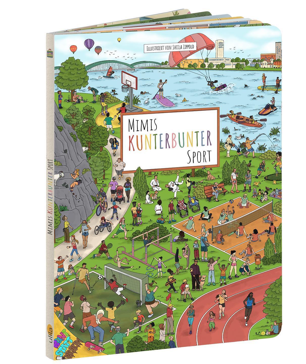 Cover: 9783982301594 | Mimis kunterbunter Sport | Vielfalt im Wimmelbuch | ulila Verlag