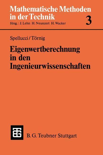 Cover: 9783519026150 | Eigenwertberechnung in den Ingenieurwissenschaften | Willi Törnig
