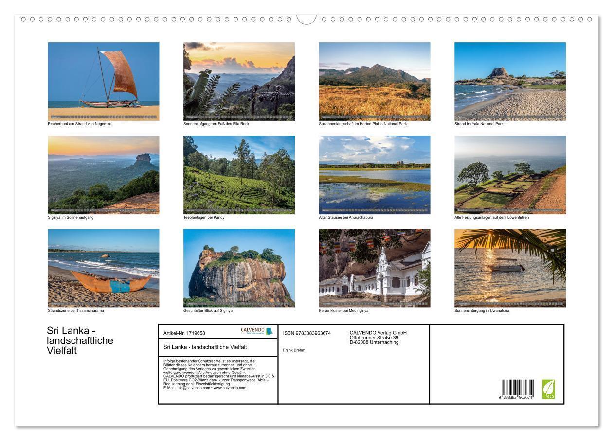 Bild: 9783383963674 | Sri Lanka - landschaftliche Vielfalt (Wandkalender 2025 DIN A2...