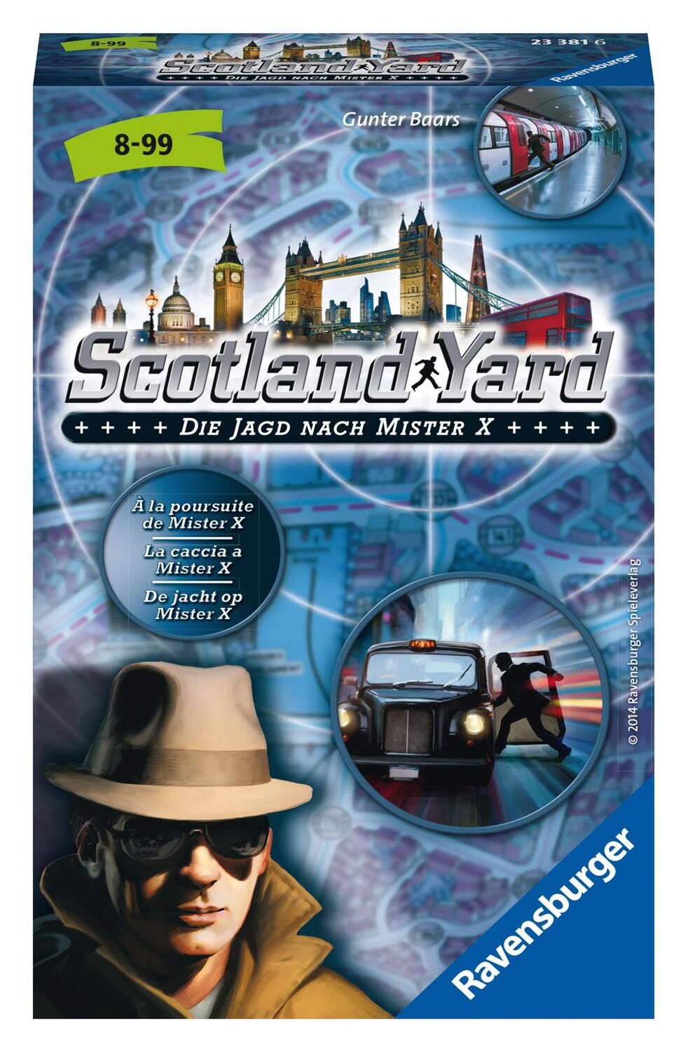 Cover: 4005556233816 | Scotland Yard | Die Jagd nach Mister X | Spiel | Deutsch | 2014