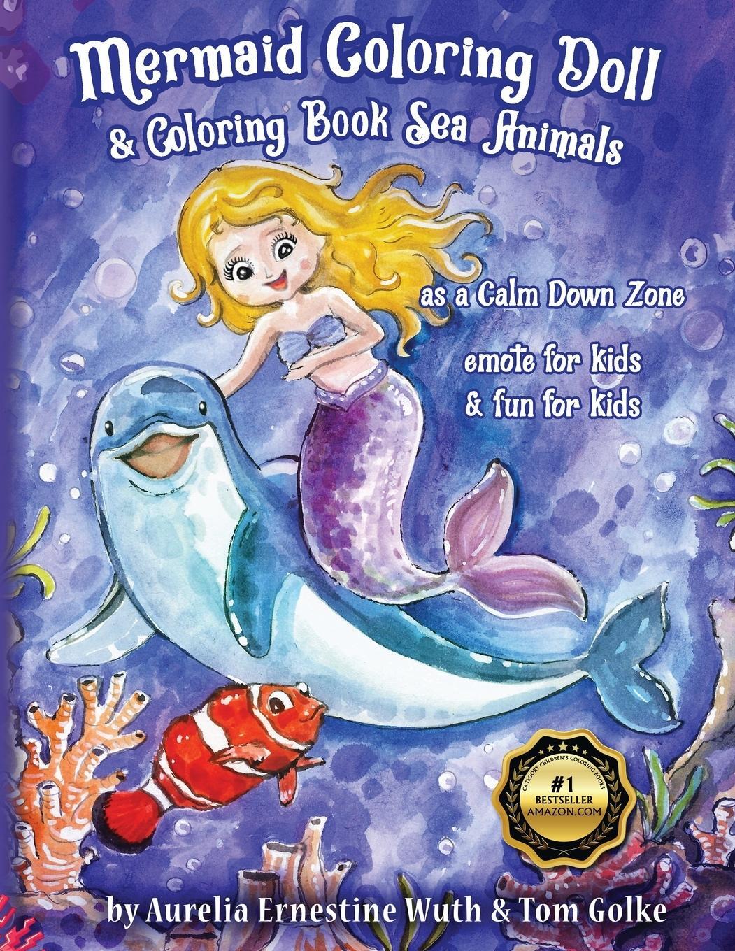 Cover: 9783949325052 | Mermaid Coloring Doll &amp; Coloring Book Sea Animals as a Calm Down...