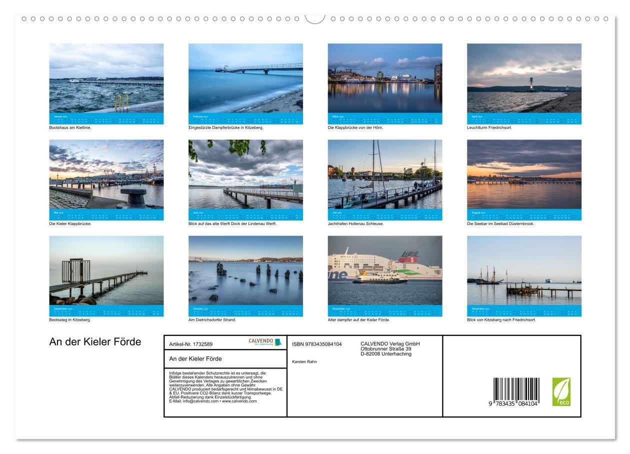 Bild: 9783435084104 | An der Kieler Förde (Wandkalender 2025 DIN A2 quer), CALVENDO...