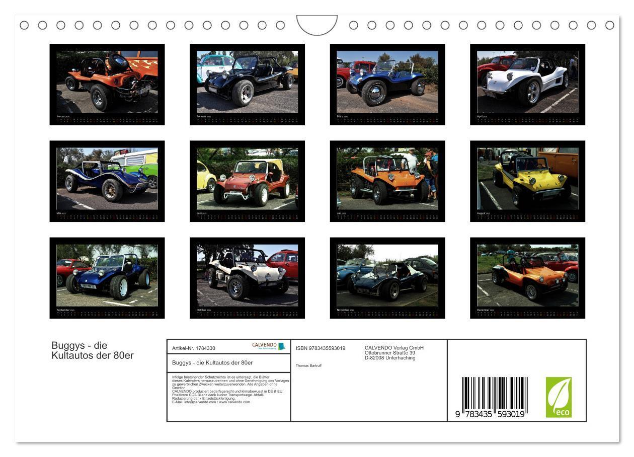 Bild: 9783435593019 | Buggys - die Kultautos der 80er (Wandkalender 2025 DIN A4 quer),...