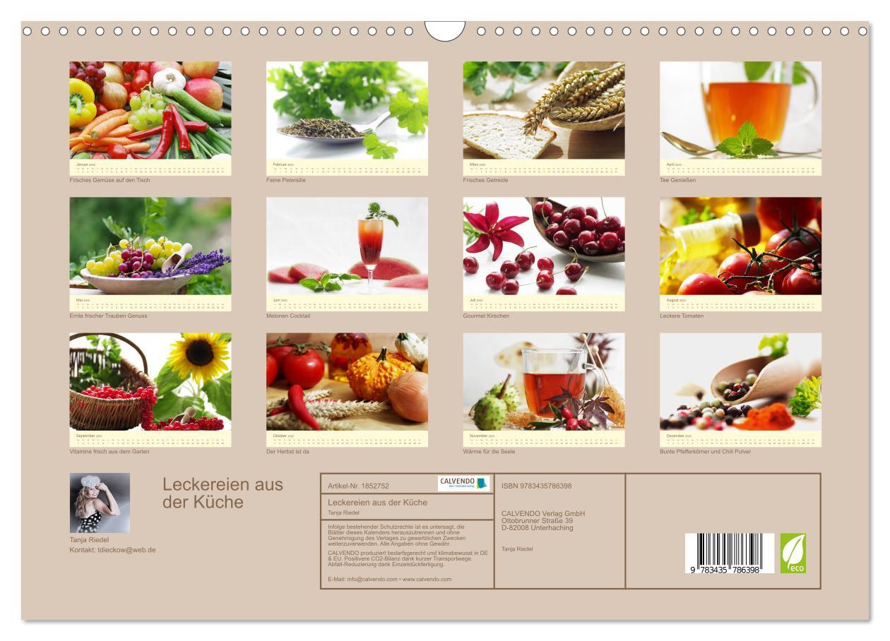 Bild: 9783435786398 | Leckereien aus der Küche (Wandkalender 2025 DIN A3 quer), CALVENDO...