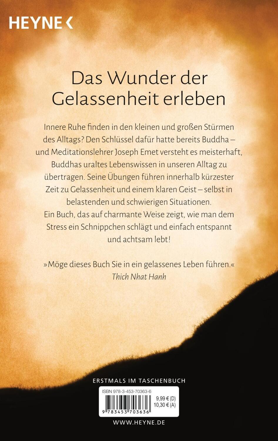 Bild: 9783453703636 | Nimm's gelassen, sagt Buddha | Joseph Emet | Taschenbuch | Deutsch