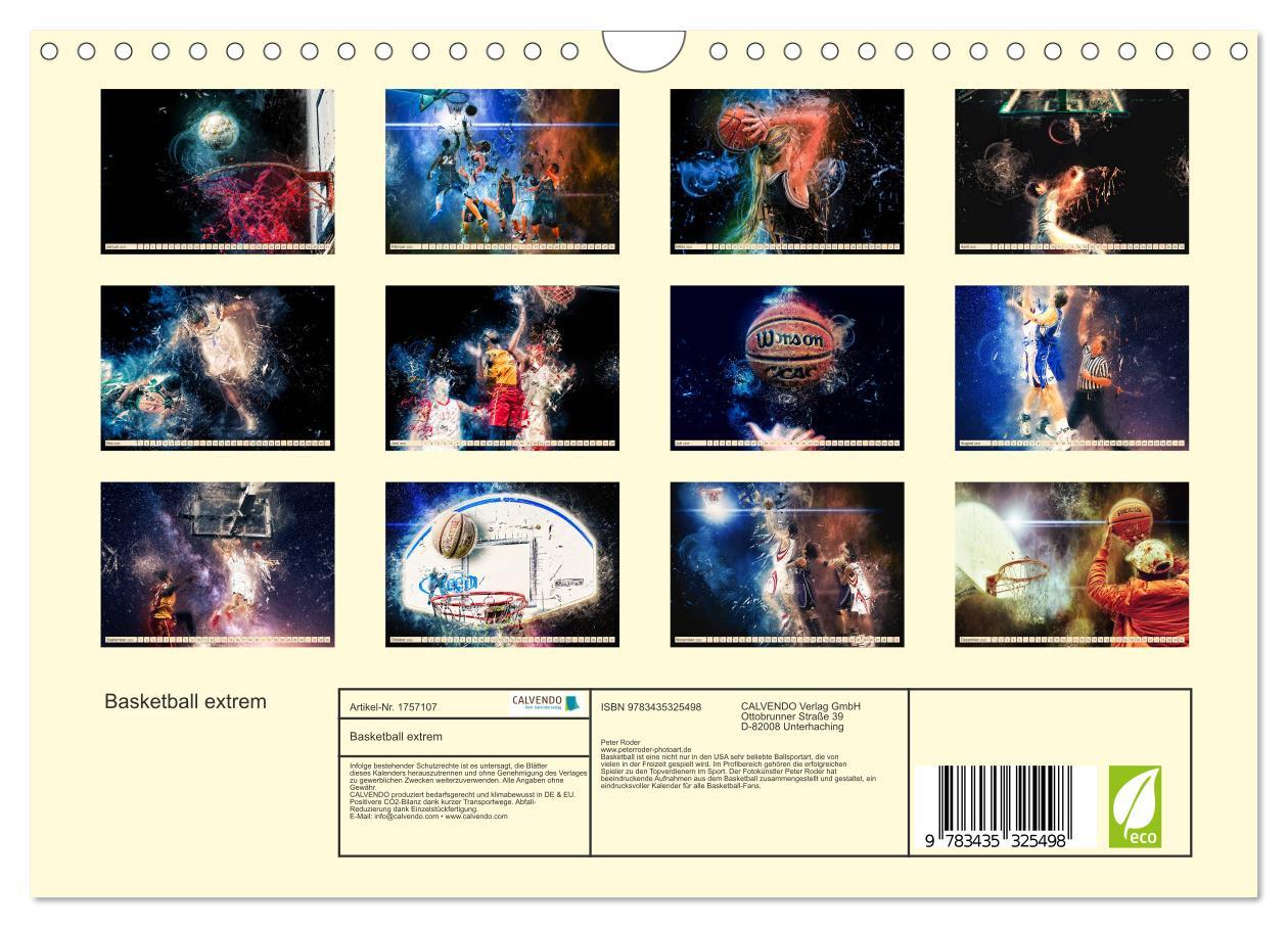 Bild: 9783435325498 | Basketball extrem (Wandkalender 2025 DIN A4 quer), CALVENDO...