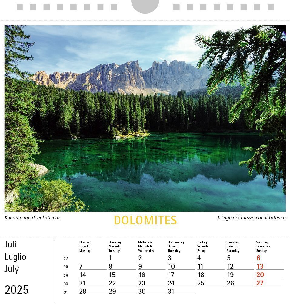 Bild: 9788887531633 | Dolomiten 2025, Postkartenkalender Querformat | Kalender | 2025