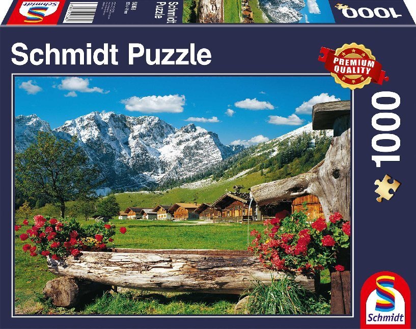 Cover: 4001504583682 | Blick ins Bergidyll (Puzzle) | Spiel | In Spielebox | 2018 | Schmidt
