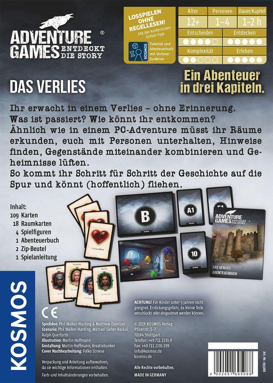 Bild: 4002051695088 | Adventure Games - Das Verlies | 1 - 4 Spieler | Spiel | Brettspiel