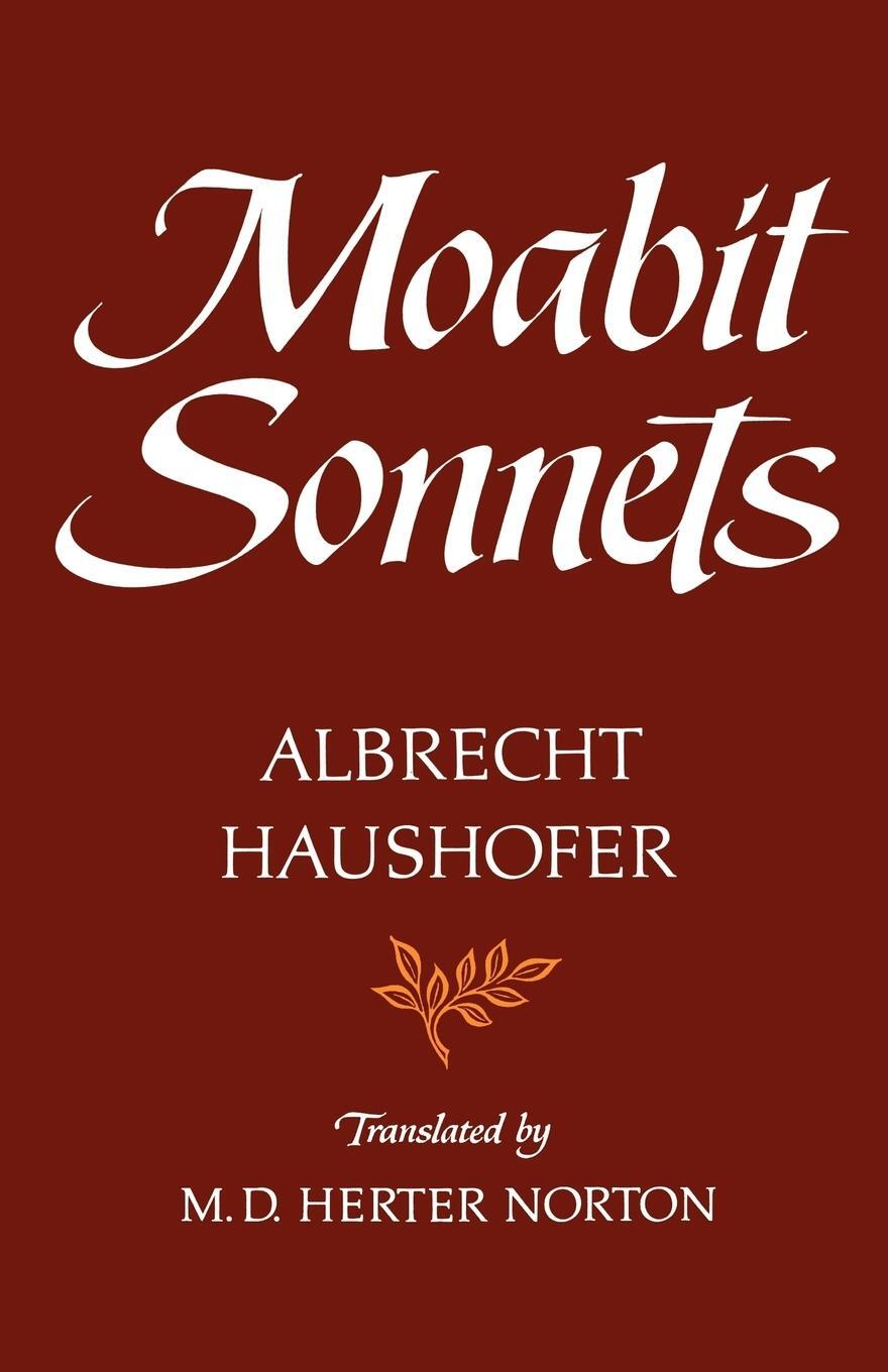 Cover: 9780393045321 | Moabit Sonnets | Albrecht Haushofer | Taschenbuch | Paperback | 1978