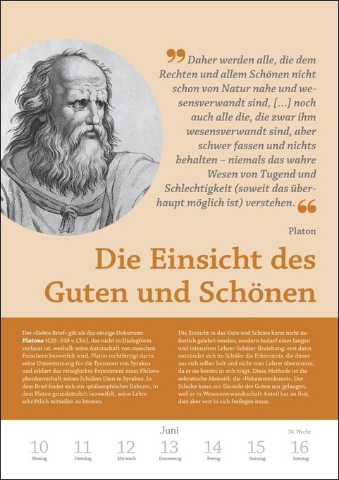 Bild: 9783840032158 | DIE ZEIT Philosophie Wochen-Kulturkalender 2024. Philosophische...