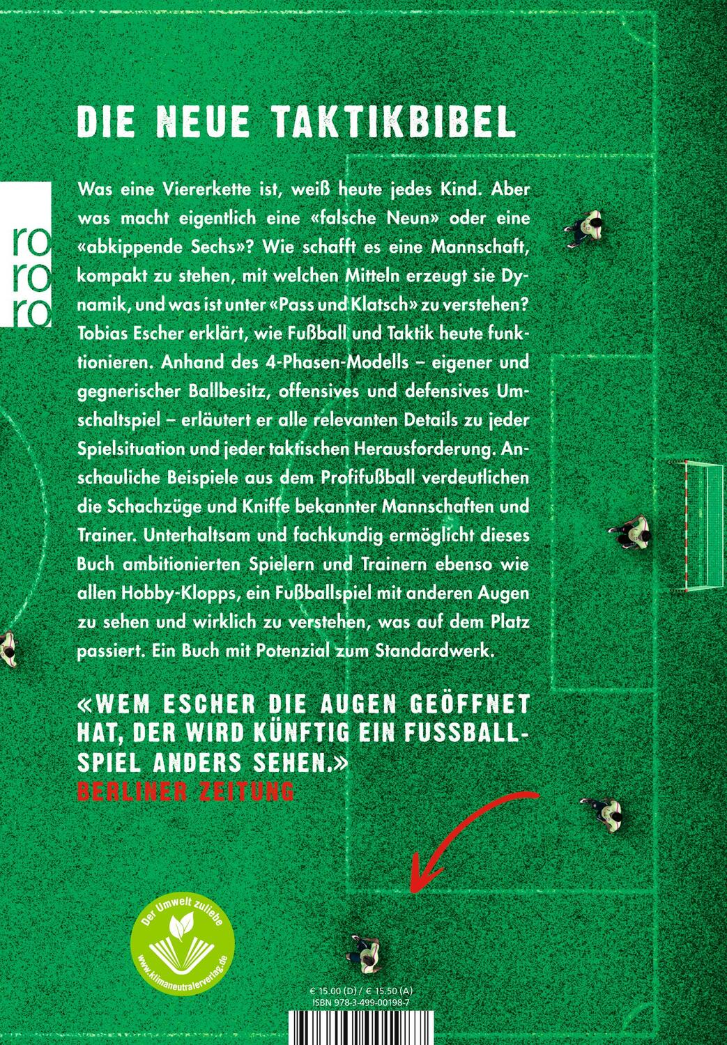 Rückseite: 9783499001987 | Der Schlüssel zum Spiel | Wie moderner Fußball funktioniert | Escher