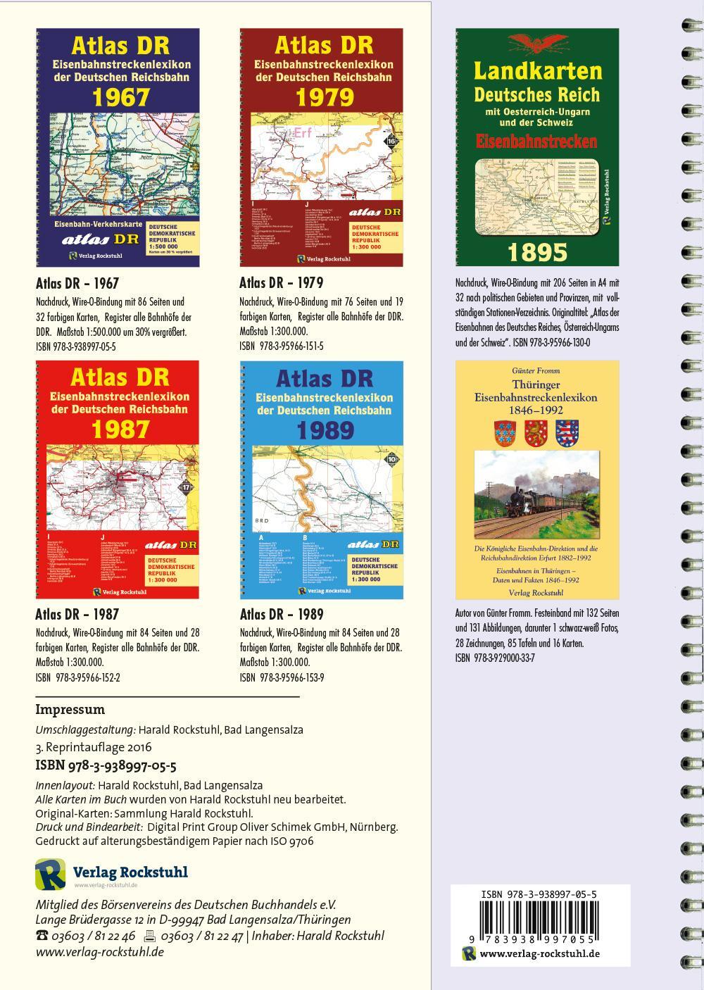 Rückseite: 9783938997055 | Eisenbahnstreckenlexikon der DDR 1967 | Buch | 88 S. | Deutsch | 2015