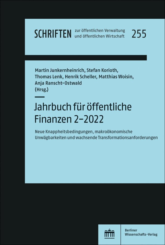 Cover: 9783830555117 | Jahrbuch für öffentliche Finanzen 2-2022 | Junkernheinrich (u. a.)