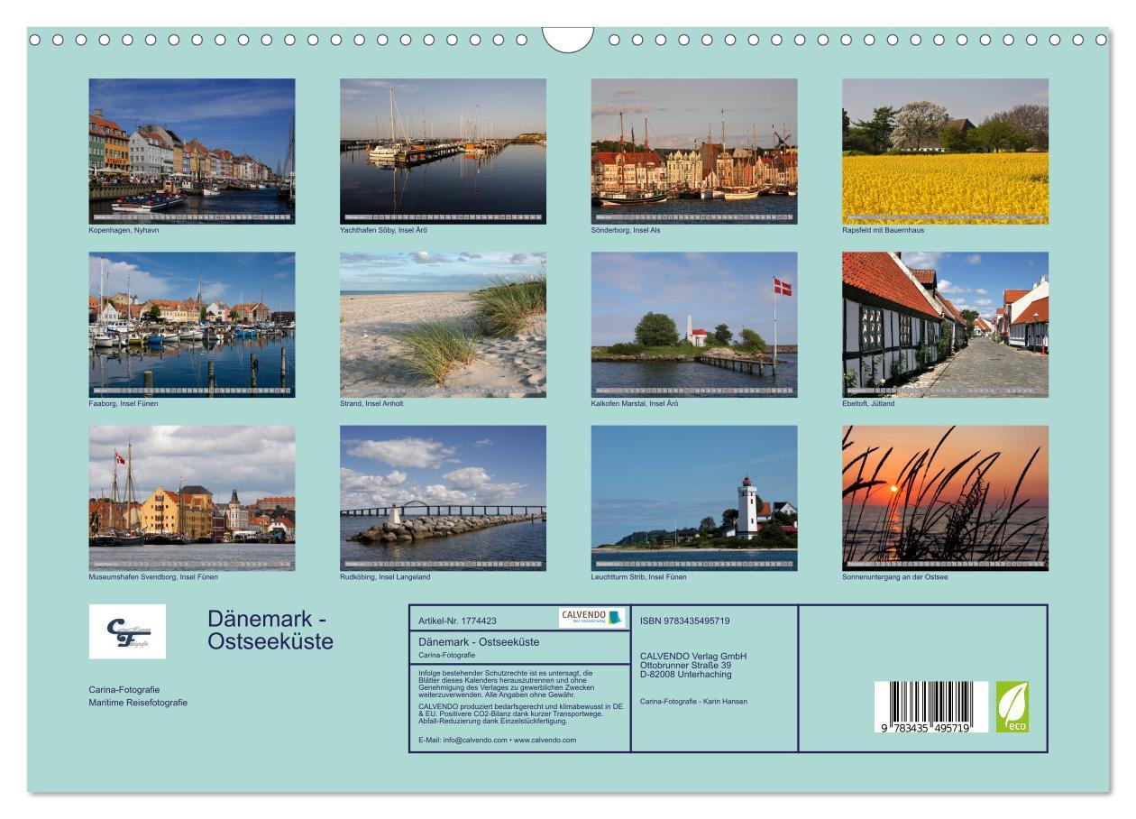 Bild: 9783435495719 | Dänemark - Ostseeküste (Wandkalender 2025 DIN A3 quer), CALVENDO...