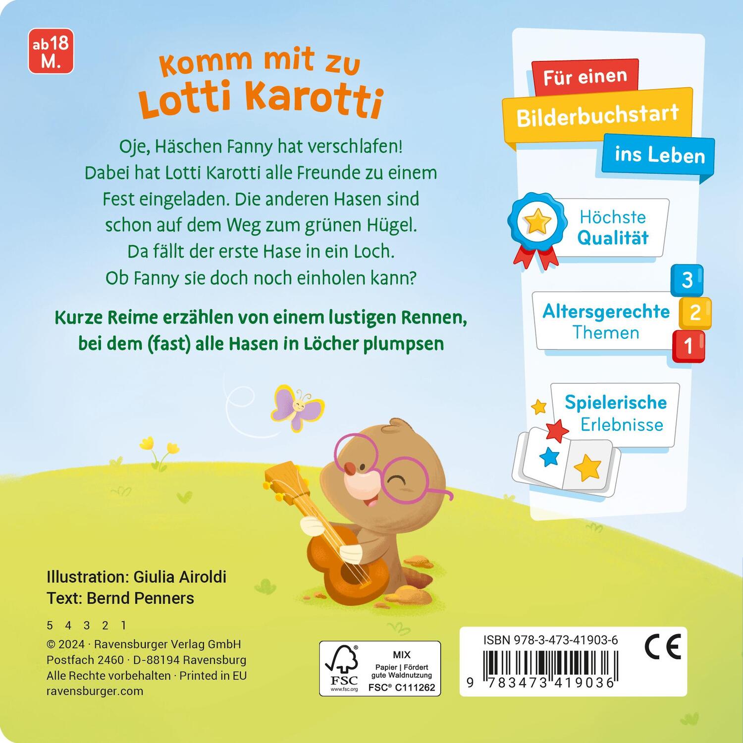 Rückseite: 9783473419036 | Mein erstes Lotti Karott: Das lustige Hasenrennen - ein Buch für...