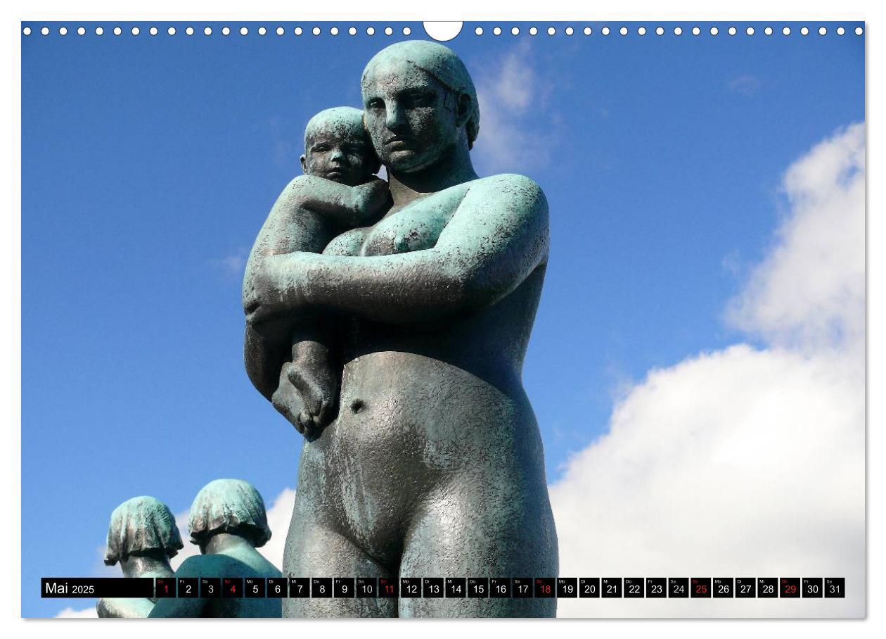 Bild: 9783435685813 | Vigeland Skulpturen Park Oslo (Wandkalender 2025 DIN A3 quer),...