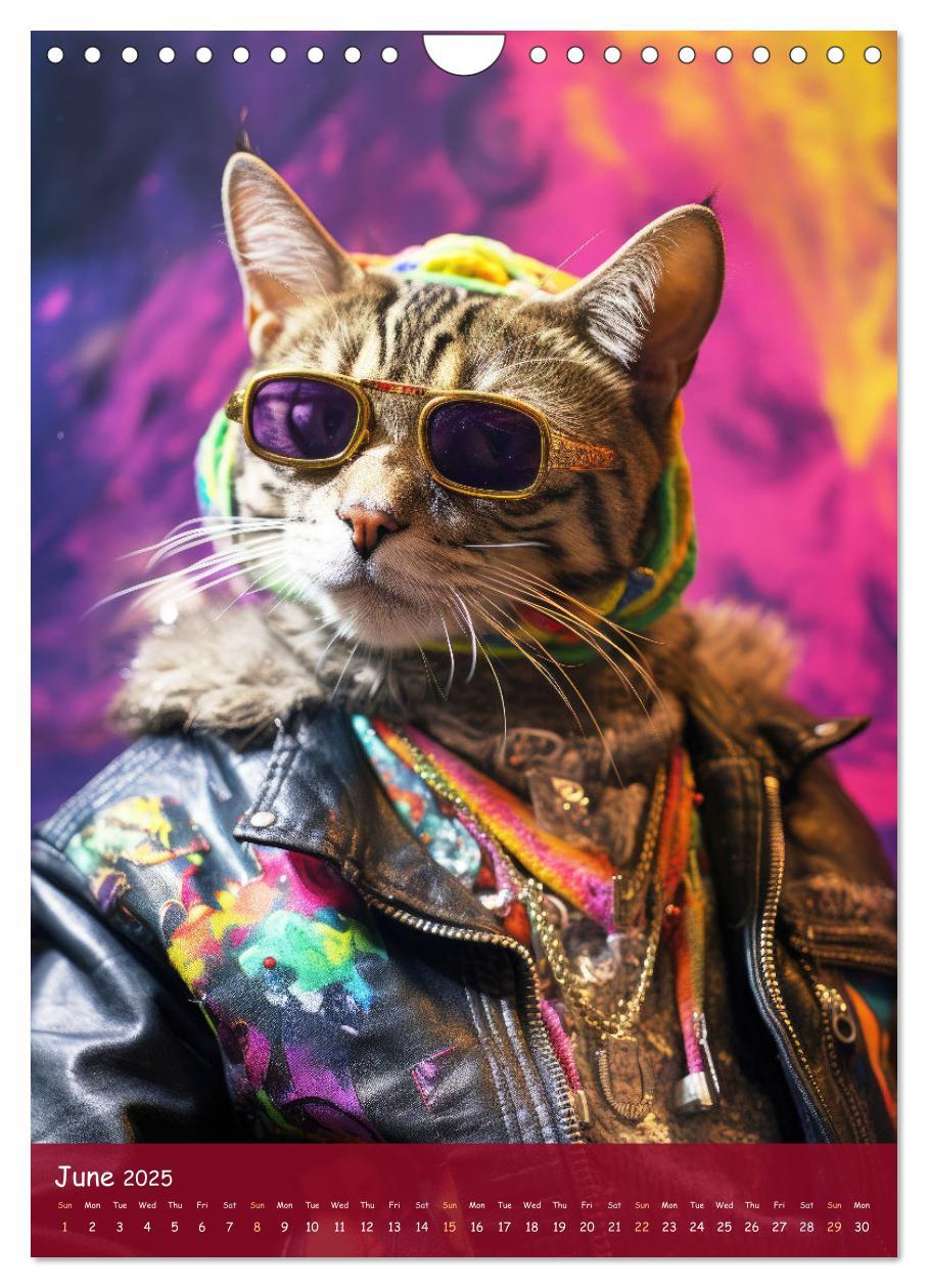 Bild: 9781325980161 | Crazy gangster cats (Wall Calendar 2025 DIN A4 portrait), CALVENDO...