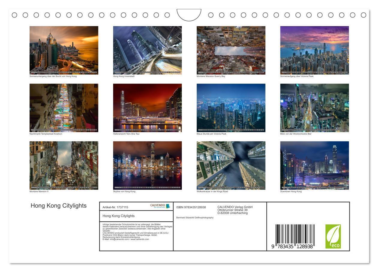 Bild: 9783435128938 | Hong Kong Citylights (Wandkalender 2025 DIN A4 quer), CALVENDO...