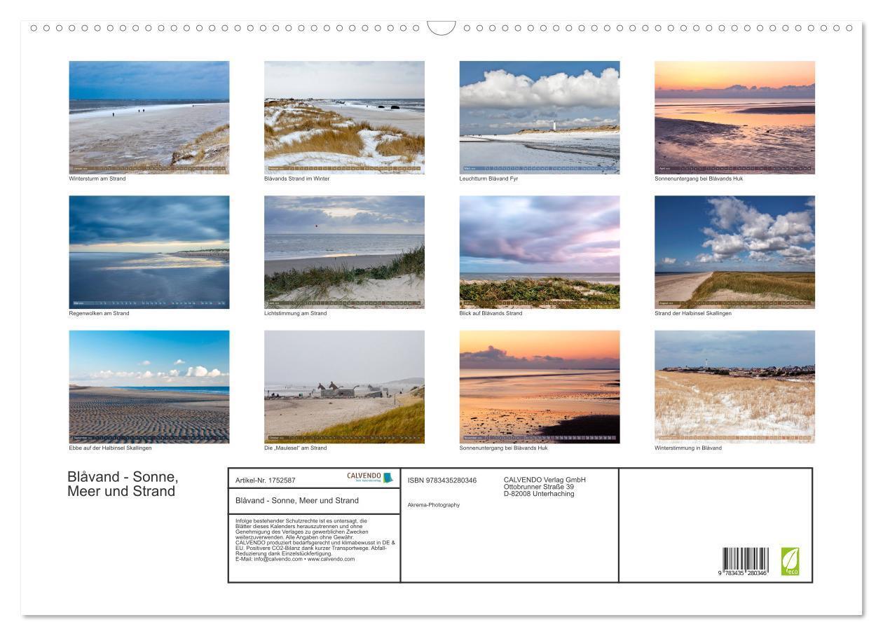 Bild: 9783435280346 | Blåvand - Sonne, Meer und Strand (Wandkalender 2025 DIN A2 quer),...