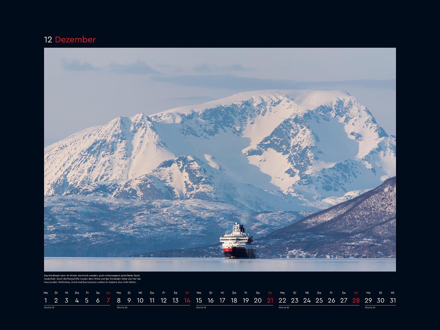 Bild: 9783965913400 | Hurtigruten - KUNTH Wandkalender 2025 | Kalender | 14 S. | Deutsch
