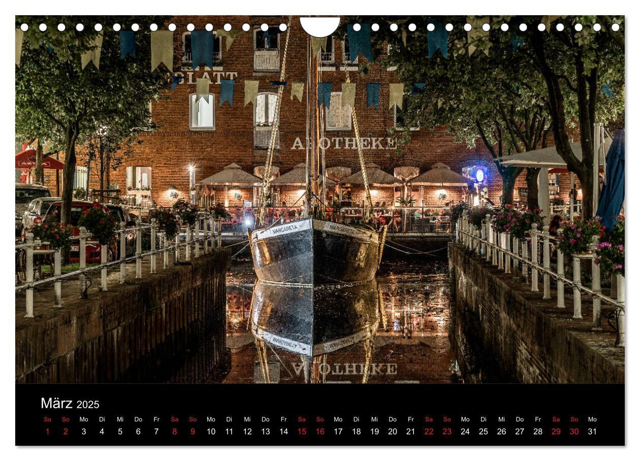 Bild: 9783435414864 | Buxtehude bei Nacht (Wandkalender 2025 DIN A4 quer), CALVENDO...