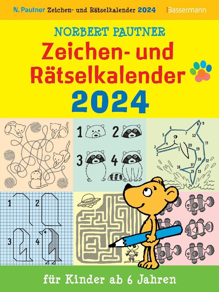 Cover: 9783809447771 | Zeichen- und Rätselkalender für Kinder ab 6 Jahren. ABK 2024 | Pautner