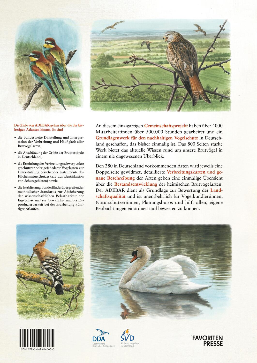 Rückseite: 9783968490656 | Atlas Deutscher Brutvogelarten (ADEBAR) | Kai Gedeon (u. a.) | Buch