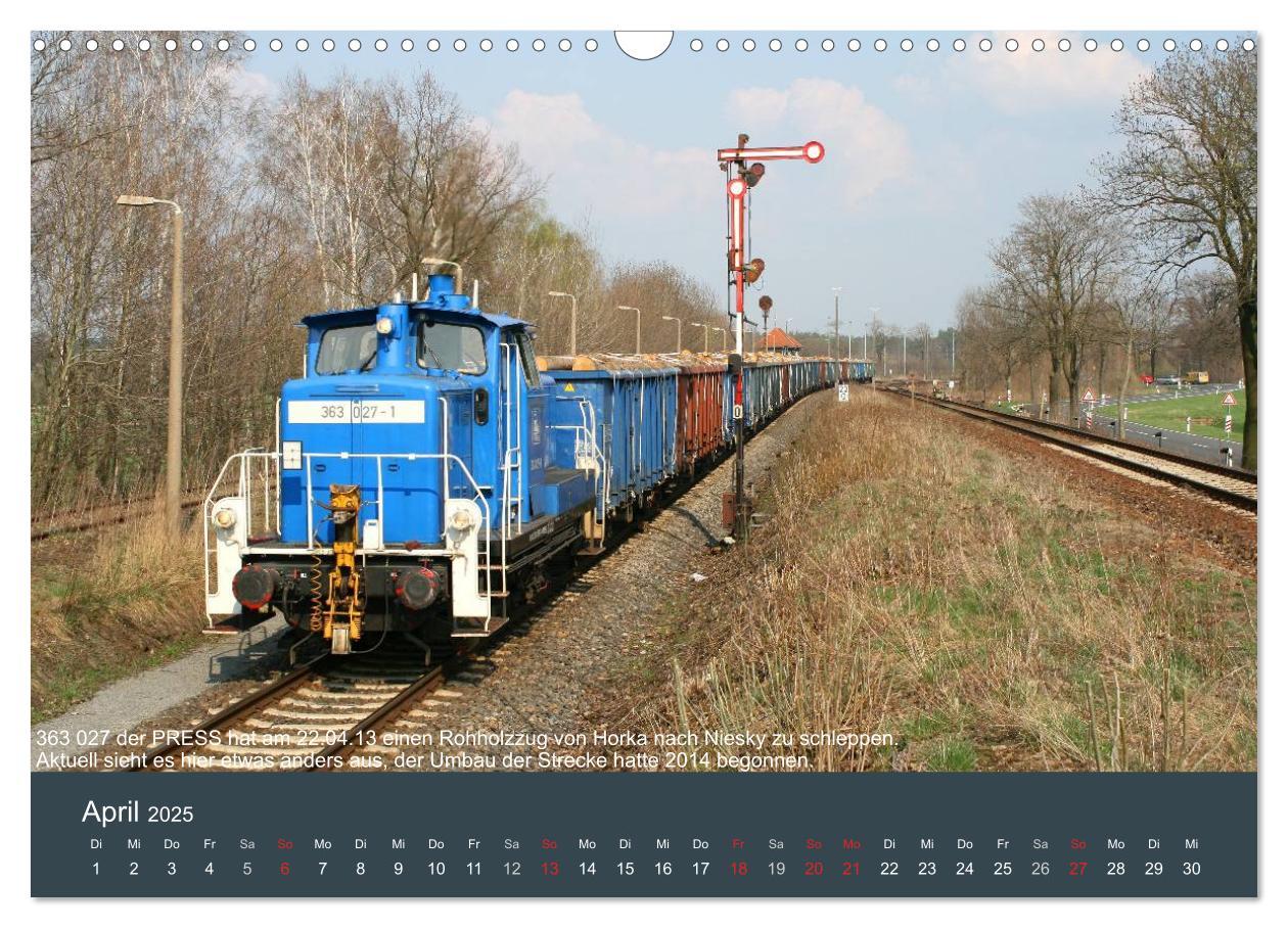 Bild: 9783435624485 | Mit Diesellokomotiven quer durch die Lausitz - 2025 (Wandkalender...