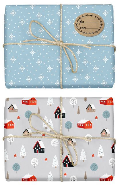 Bild: 4260615910637 | Geschenkpapier Set Weihnachten: Skandinavische Winterlandschaft | 4 S.