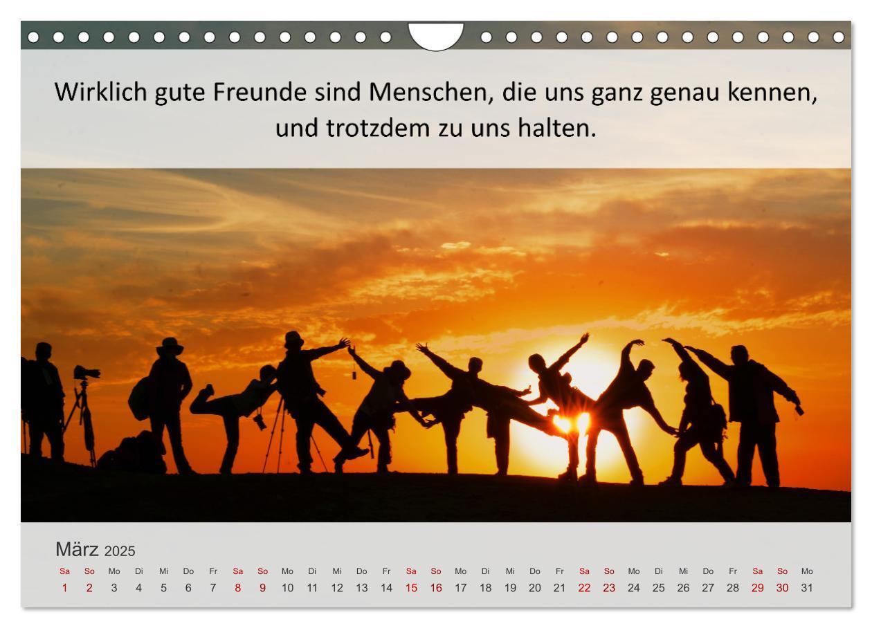 Bild: 9783435020768 | Motivationssprüche Freundschaft (Wandkalender 2025 DIN A4 quer),...