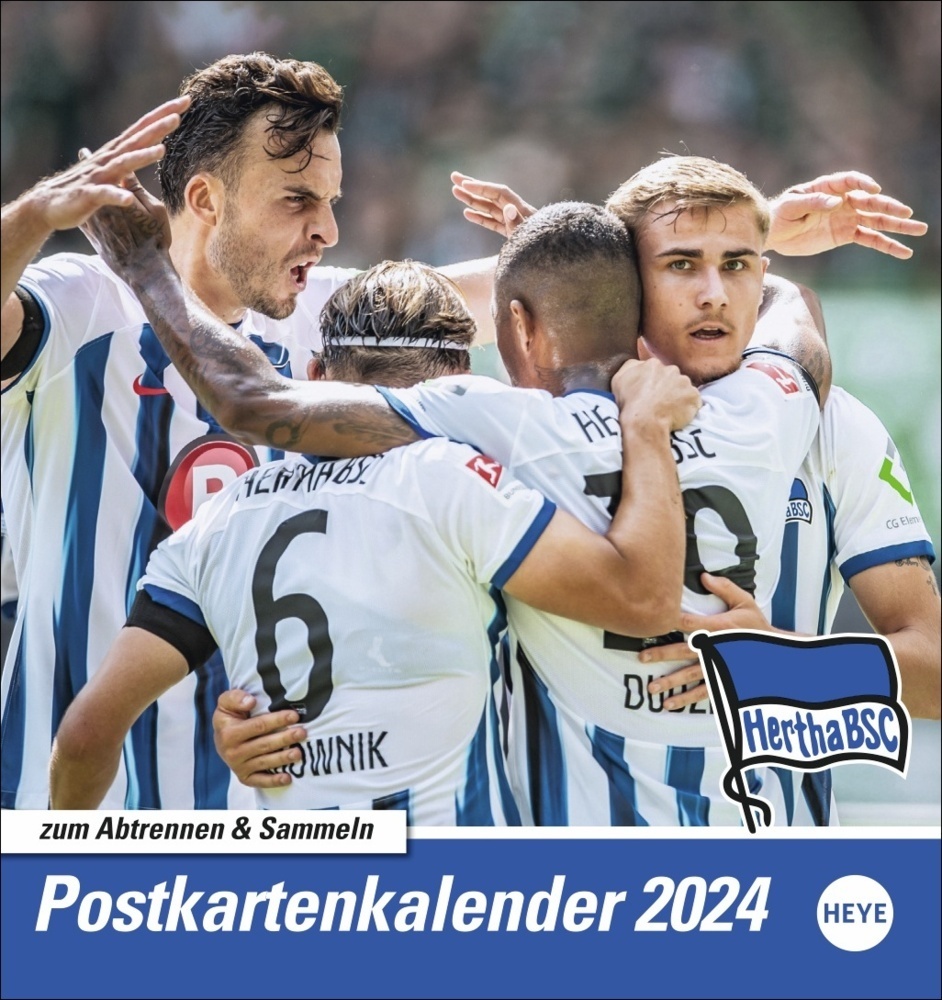 Cover: 9783756403714 | Hertha BSC Postkarten-Kalender 2024. Fußball-Fans aufgepasst! Der...