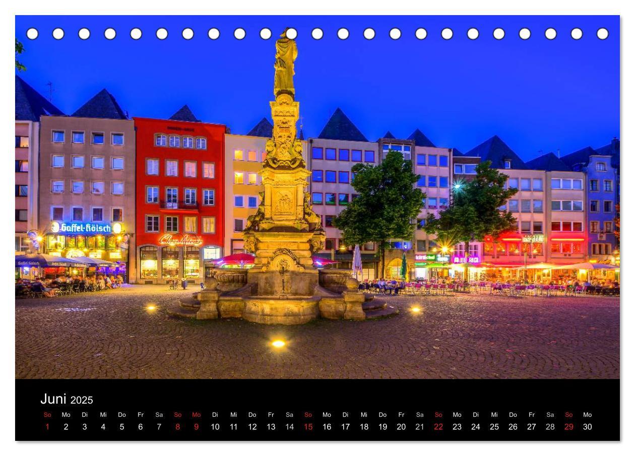 Bild: 9783435575718 | Köln Impressionen bei Nacht (Tischkalender 2025 DIN A5 quer),...